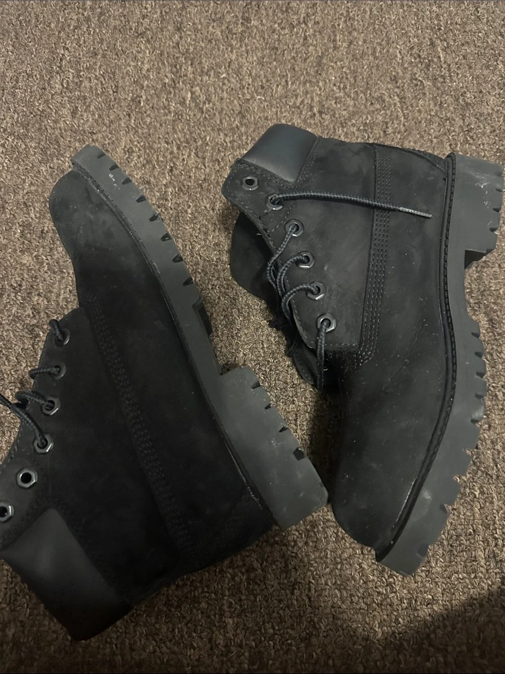 Timberland Kids Black Lace-Up Boots